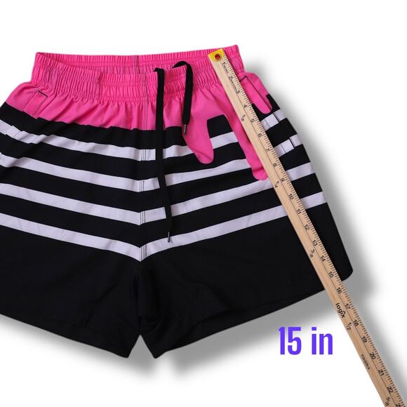 Kinda Fit Kinda Fat Pink Drip Striped Quick Dry Athletic Board Shorts‎ M - Picture 9 of 9